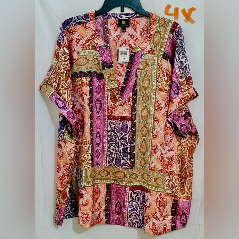 JM Collection Rose Glow Multicolor Garment